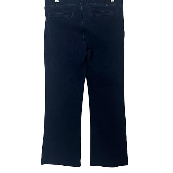 Betabrand‎ Dark Wash Yoga Pant Style Cropped Flare Stretch Jeans Womens M - Picture 2 of 5